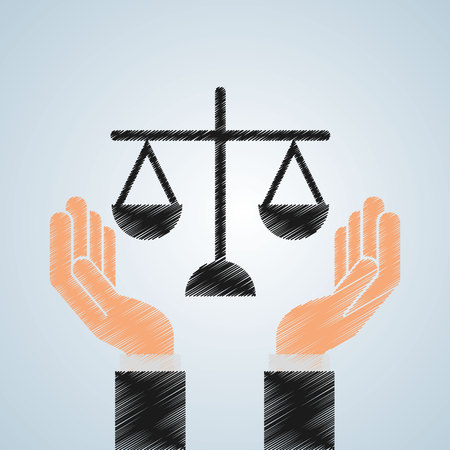 justice system concept design, vector illustration eps10 graphicのイラスト素材