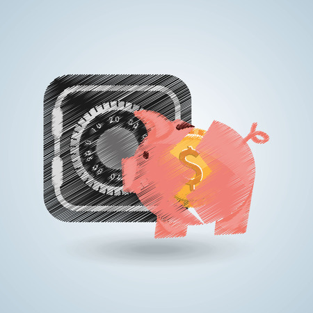 savings money design, vector illustration eps10 graphicのイラスト素材