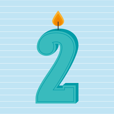 candles years number design, vector illustration eps10 graphicのイラスト素材