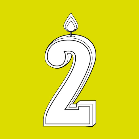 candles years number design, vector illustration eps10 graphicのイラスト素材
