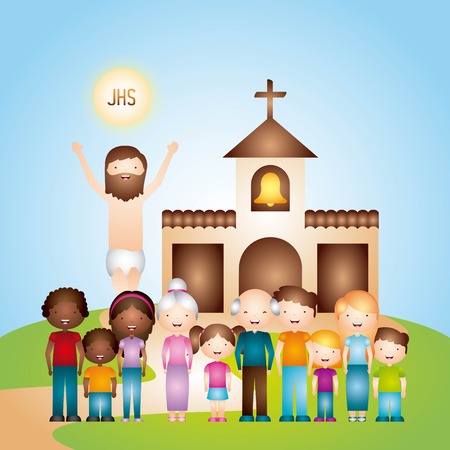 catholic religion design, vector illustration eps10 graphicのイラスト素材