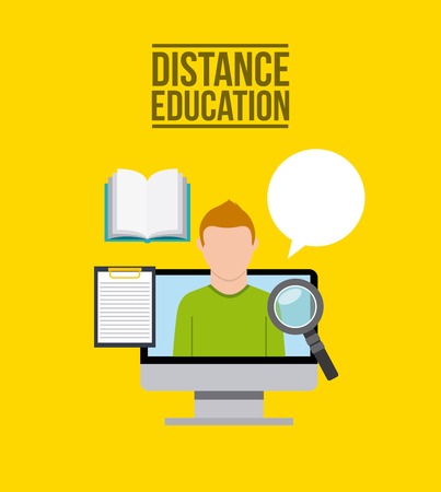 distance education design, vector illustration eps10 graphicのイラスト素材