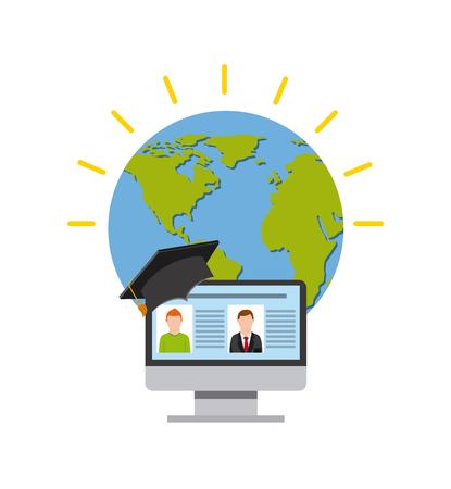 distance education design, vector illustration eps10 graphicのイラスト素材
