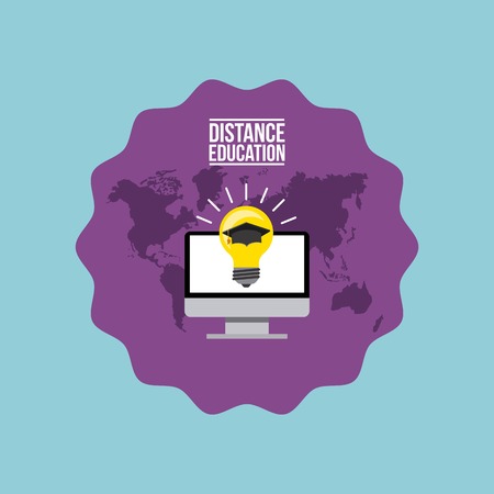 distance education design, vector illustration eps10 graphicのイラスト素材
