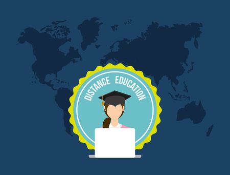 distance education design, vector illustration eps10 graphicのイラスト素材