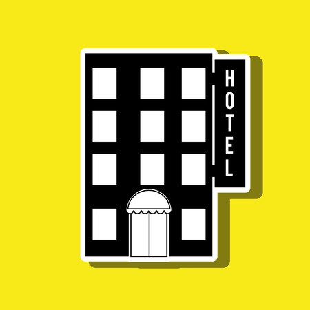 hotel building  design, vector illustration eps10 graphicのイラスト素材