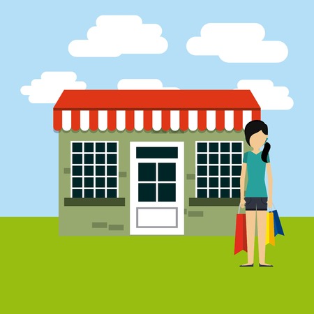 people shopping design, vector illustration eps10 graphicのイラスト素材