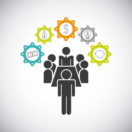 teamwork business design, vector illustration eps10 graphicのイラスト素材