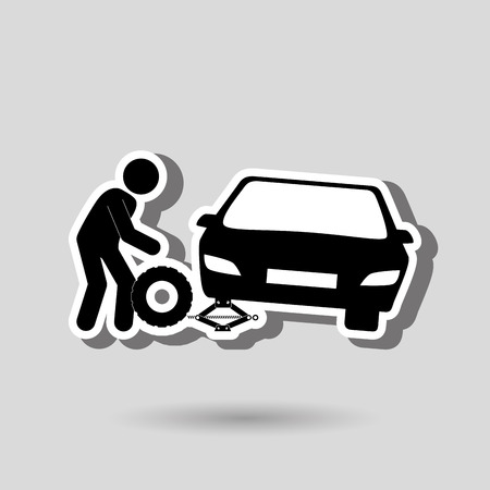 tire center design, vector illustration eps10 graphicのイラスト素材
