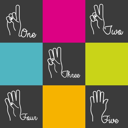 hands language design, vector illustration eps10 graphicのイラスト素材