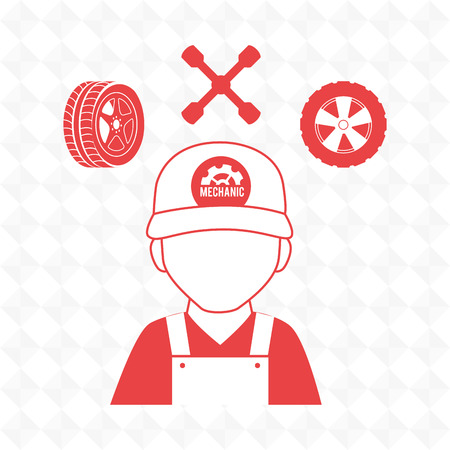 tire center design, vector illustration eps10 graphicのイラスト素材