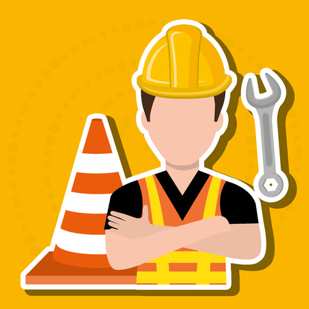 construction worker design, vector illustration eps10 graphicのイラスト素材