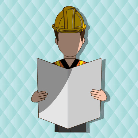construction worker design, vector illustration eps10 graphicのイラスト素材