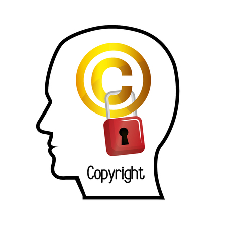 copyright symbol design,のイラスト素材