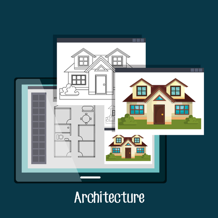 architectural work design,のイラスト素材