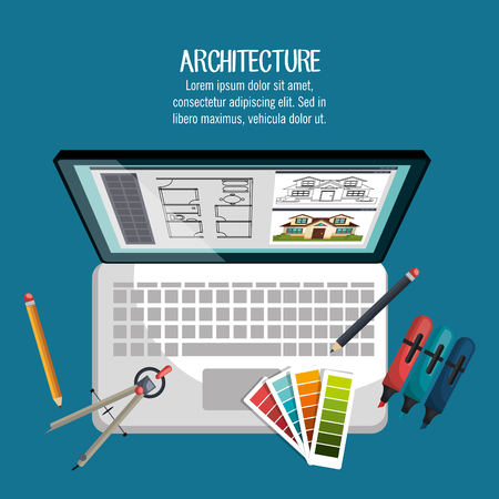 architectural work design,のイラスト素材