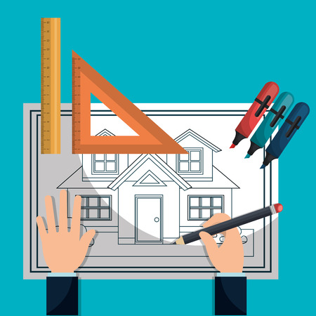 architectural work designのイラスト素材