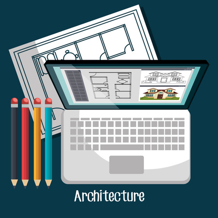 architectural work design,のイラスト素材