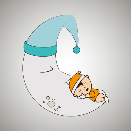 sleeping concept designのイラスト素材