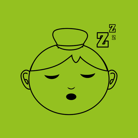 sleeping concept designのイラスト素材