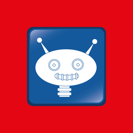 robot icon design, vector illustration eps10 graphicのイラスト素材