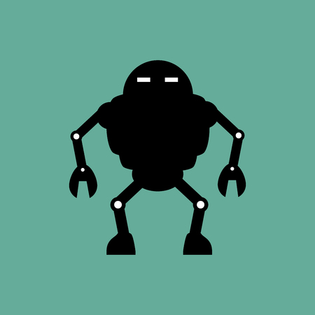 robot icon design, vector illustration eps10 graphicのイラスト素材