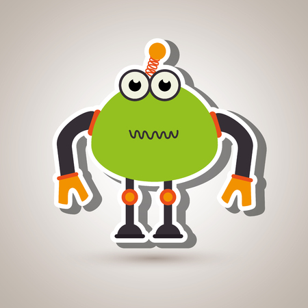 robot icon design, vector illustration eps10 graphicのイラスト素材