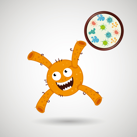 bacteriology concept design, vector illustration eps10 graphicのイラスト素材