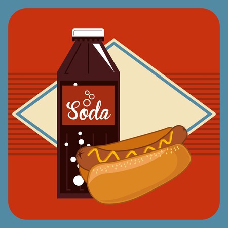 fast food and soda design, vector illustration eps10 graphicのイラスト素材