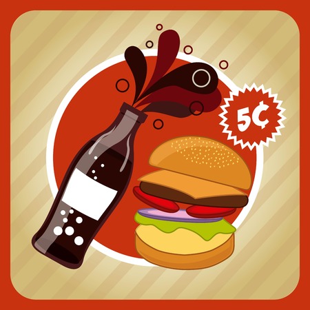 fast food and soda design, vector illustration eps10 graphicのイラスト素材