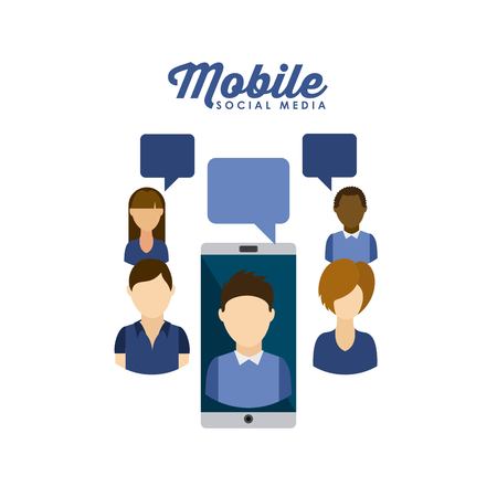 mobile social media design, vector illustration eps10 graphicのイラスト素材