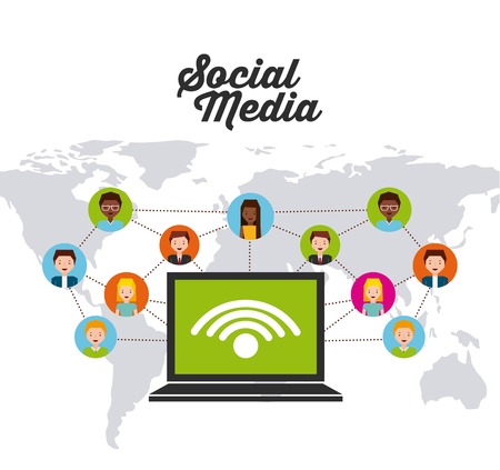 mobile social media design, vector illustration eps10 graphicのイラスト素材