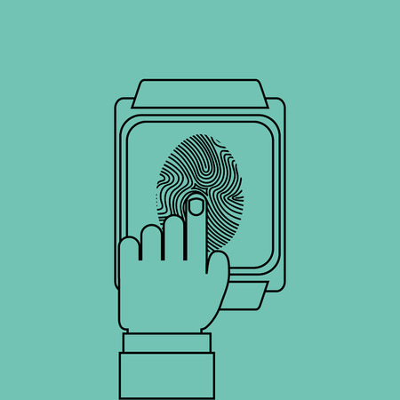 wearable technology design, vector illustration  graphicのイラスト素材