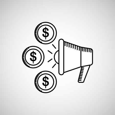 message with megafono design, vector illustration  graphicのイラスト素材
