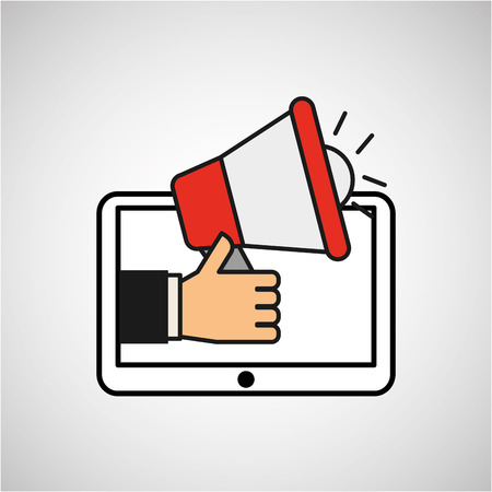 message with megafono design, vector illustration  graphicのイラスト素材