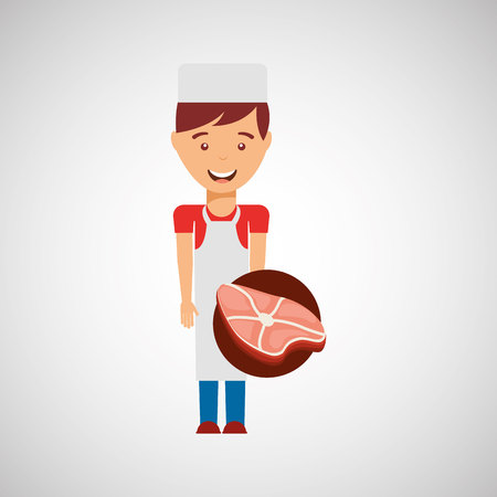 Butcher shop design, vector illustration  graphicのイラスト素材