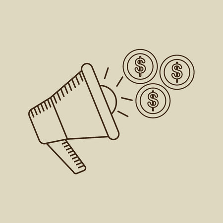 message with megafono design, vector illustration  graphicのイラスト素材