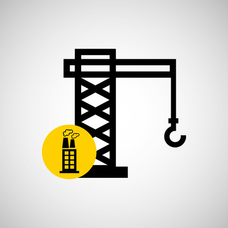 industrial plant design, vector illustration  graphicのイラスト素材