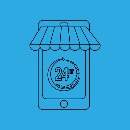 service 24 hours  design, vector illustration eps10 graphicのイラスト素材
