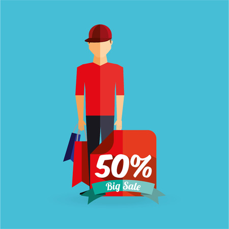 people shopping design, vector illustration eps10 graphicのイラスト素材