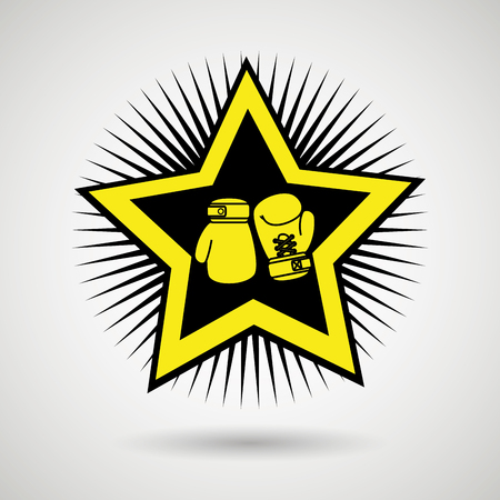 boxing sport design, vector illustration eps10 graphicのイラスト素材