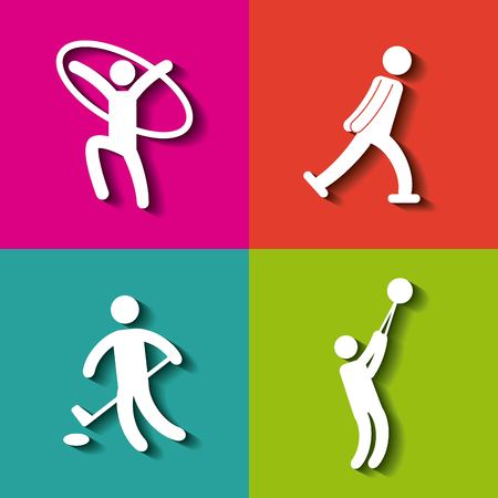 silhouette of sportsman design, vector illustration eps10 graphicのイラスト素材