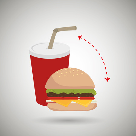 delicious burger design, vector illustration eps10 graphicのイラスト素材