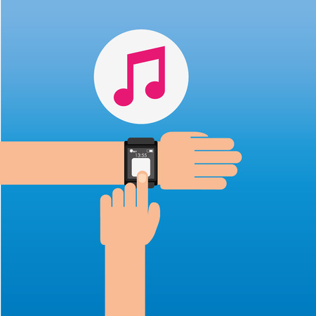 wearable technology design, vector illustration eps10 graphicのイラスト素材