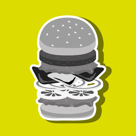 delicious burger design, vector illustration eps10 graphicのイラスト素材