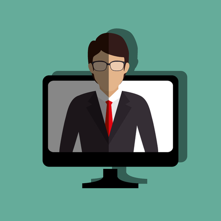 computer user design, vector illustrationのイラスト素材
