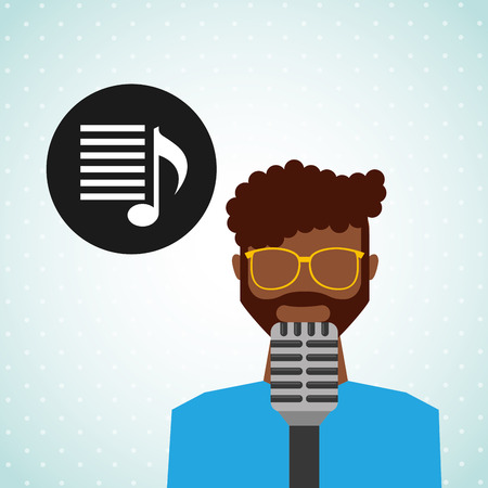 singer isolated design, vector illustration eps10 graphicのイラスト素材