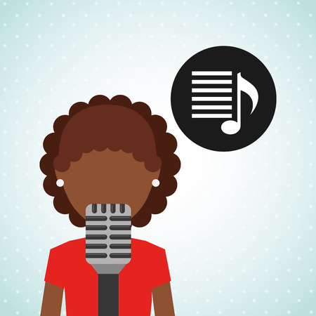singer isolated design, vector illustration eps10 graphicのイラスト素材