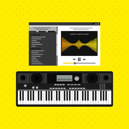 musical production design, vector illustration eps10 graphicのイラスト素材