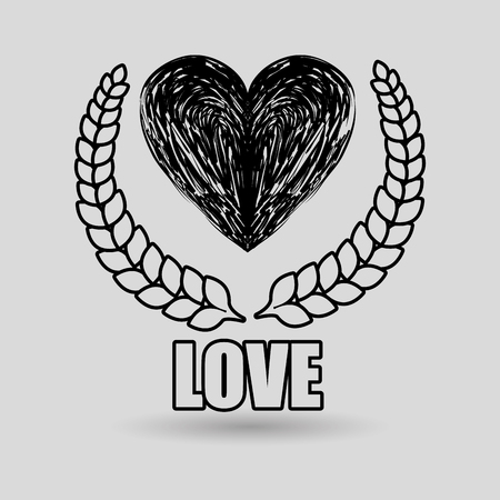love heart design, vector illustration eps10 graphicのイラスト素材